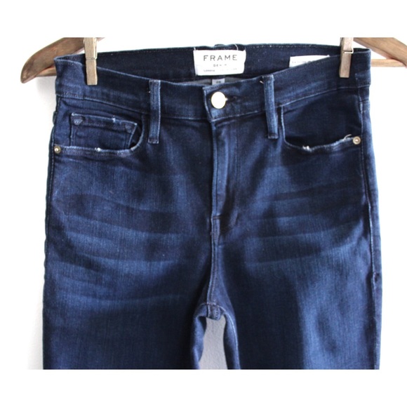 Frame Le Skinny de Jeanna Crop Lauretta Wash size 28 6 - Picture 4 of 10